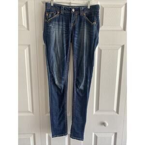 MEK Denim Women's Oaxaca Cigarette Skinny Thick STitch Denim Jeans 26X34
